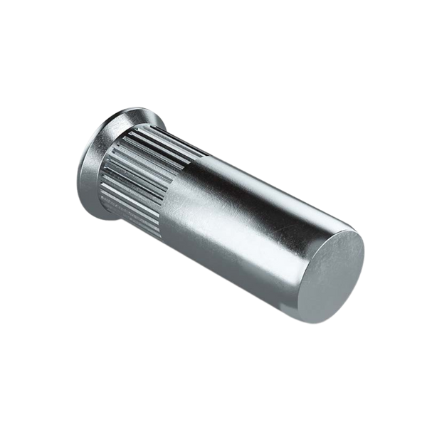 Closed End Countersunk Knurled Rivet Nut at an angle, RivetGo’s stainless steel waterproof rivet nuts for marine use