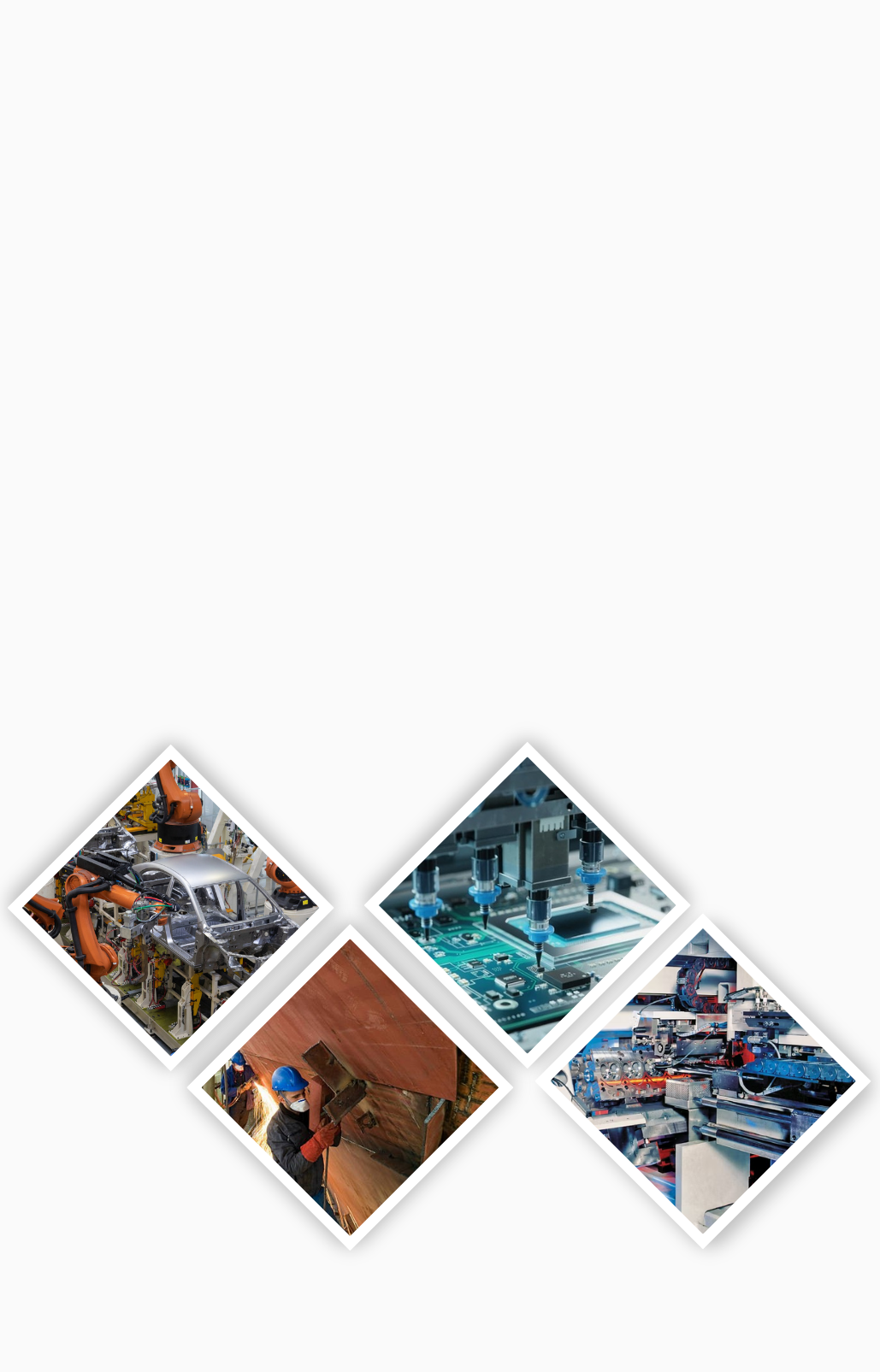 Collage of automotive, marine, electronics, and machinery industries with stainless steel rivet nuts, showcasing RivetGo’s fastening solutions